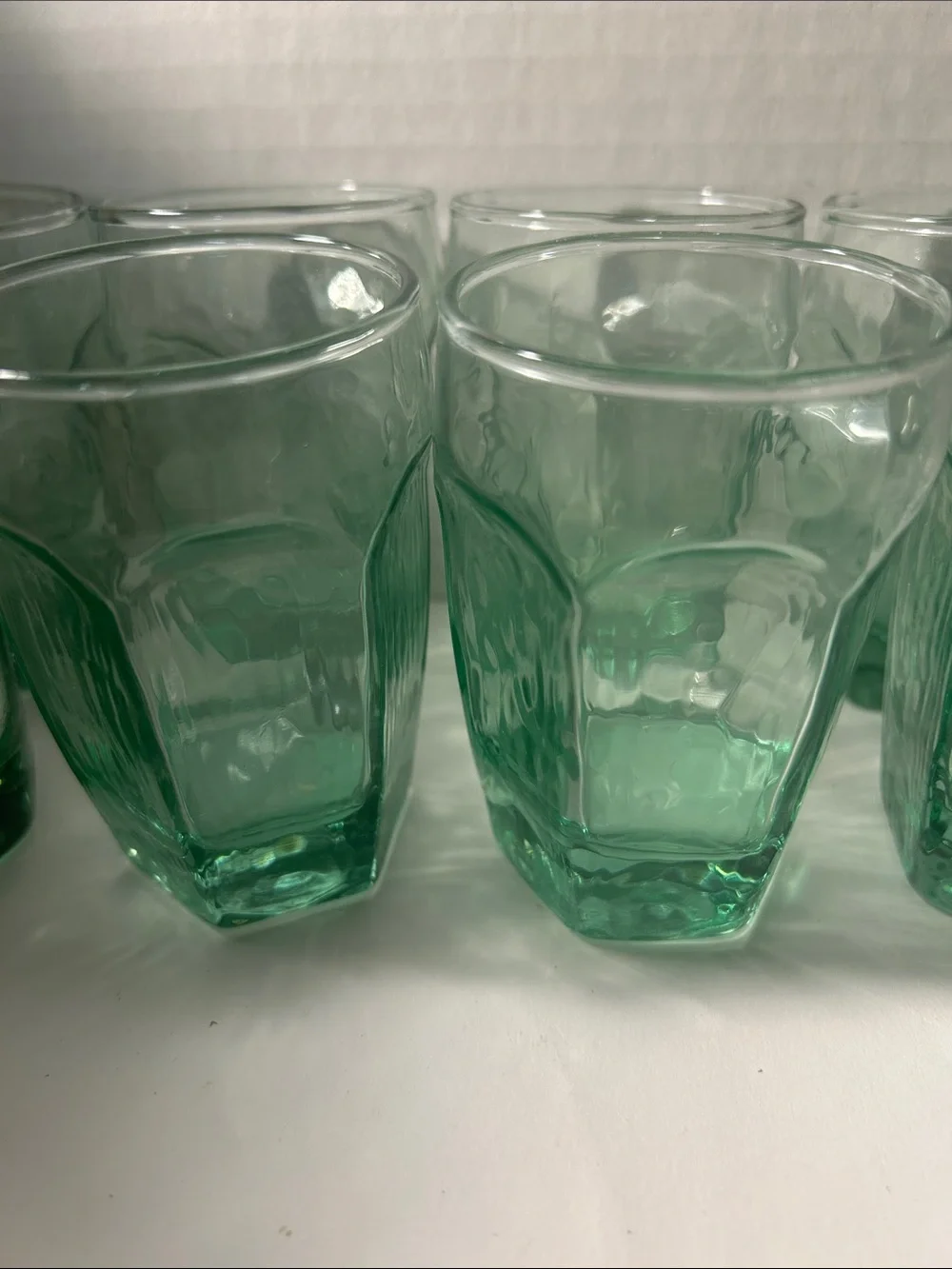 Set of 8 Green Libby Chivalry Juice Glasex